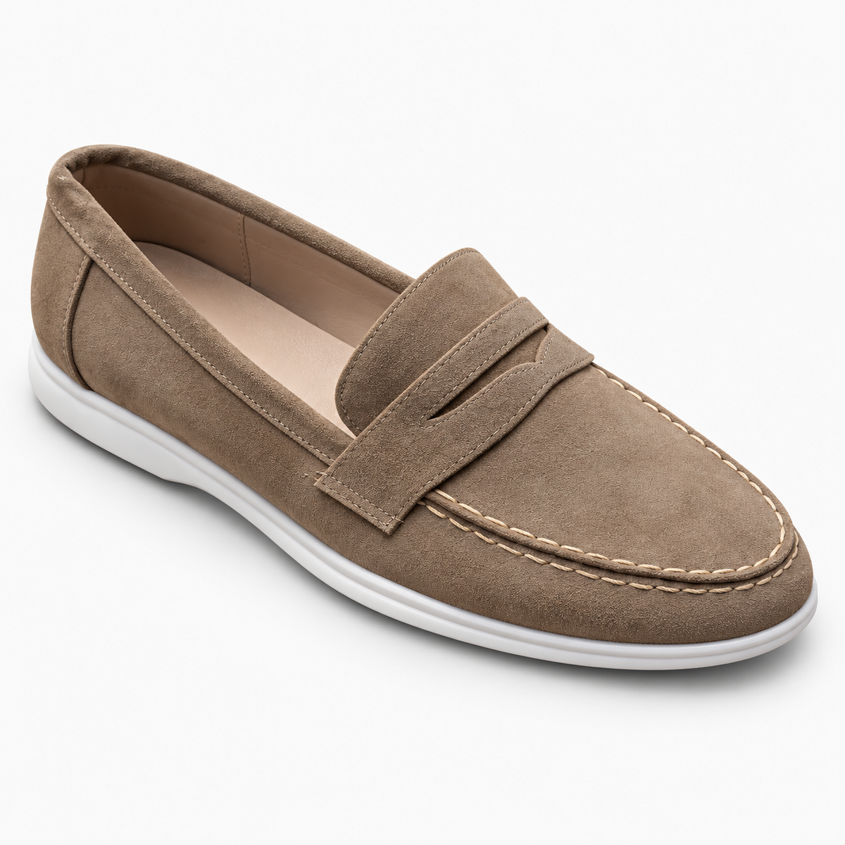 Suede Penny Loafers Oxford Flat