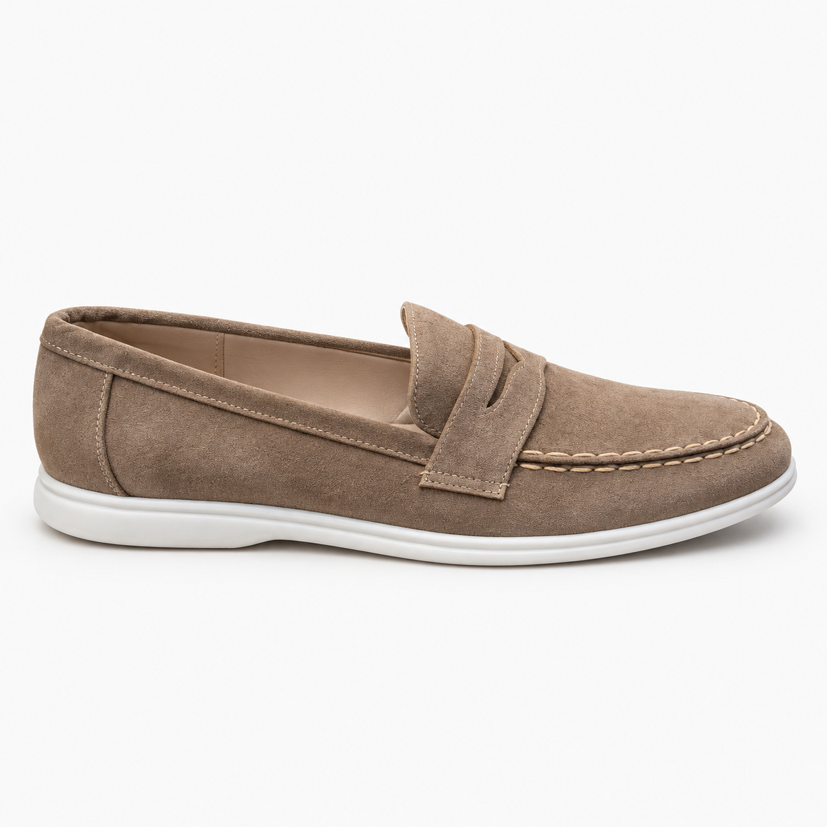 Suede Penny Loafers Oxford Flat