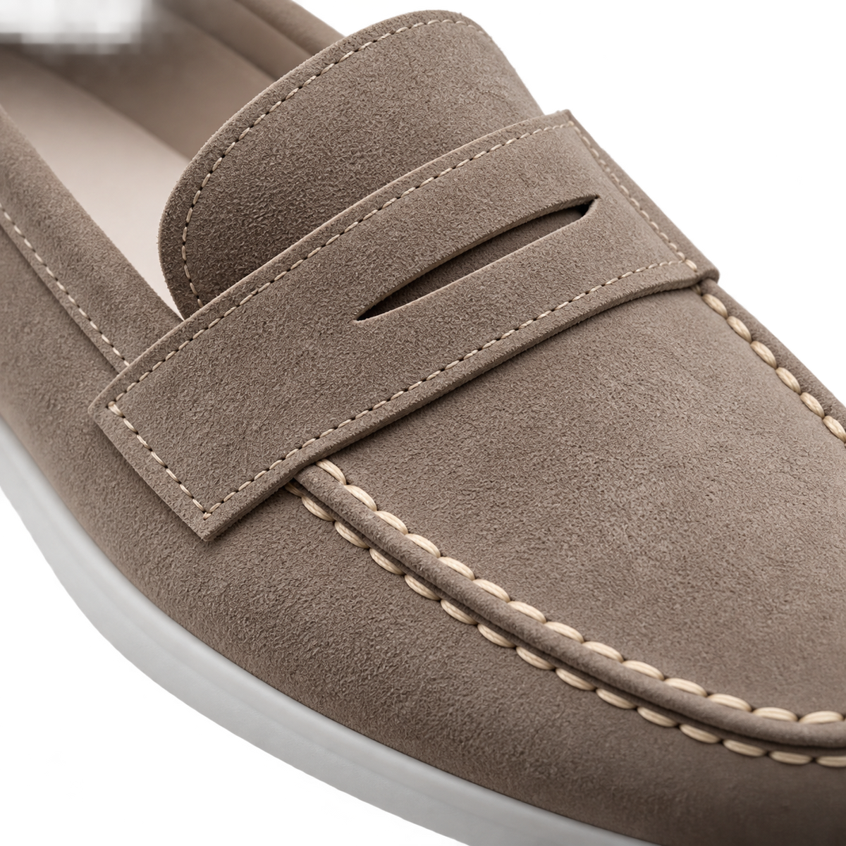 Suede Penny Loafers Oxford Flat