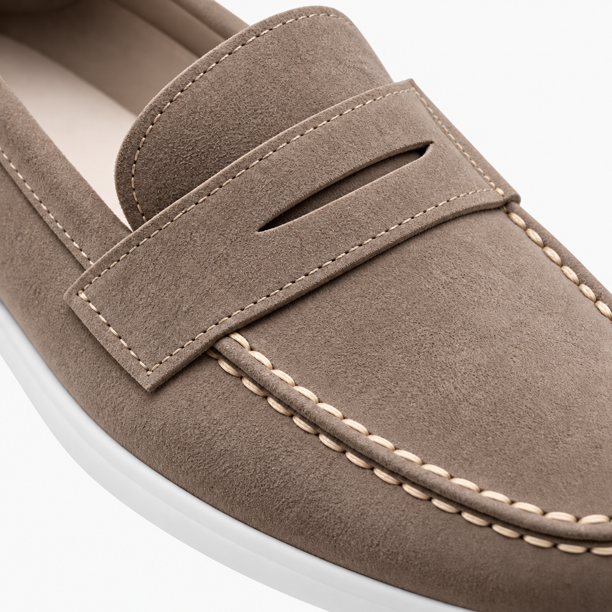Suede Penny Loafers Oxford Flat