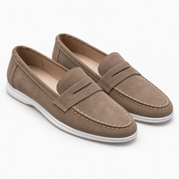 Suede Penny Loafers Oxford Flat