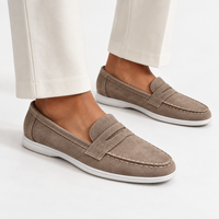 Suede Penny Loafers Oxford Flat