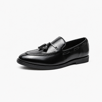 Black Patent Tassel Loafers Formal