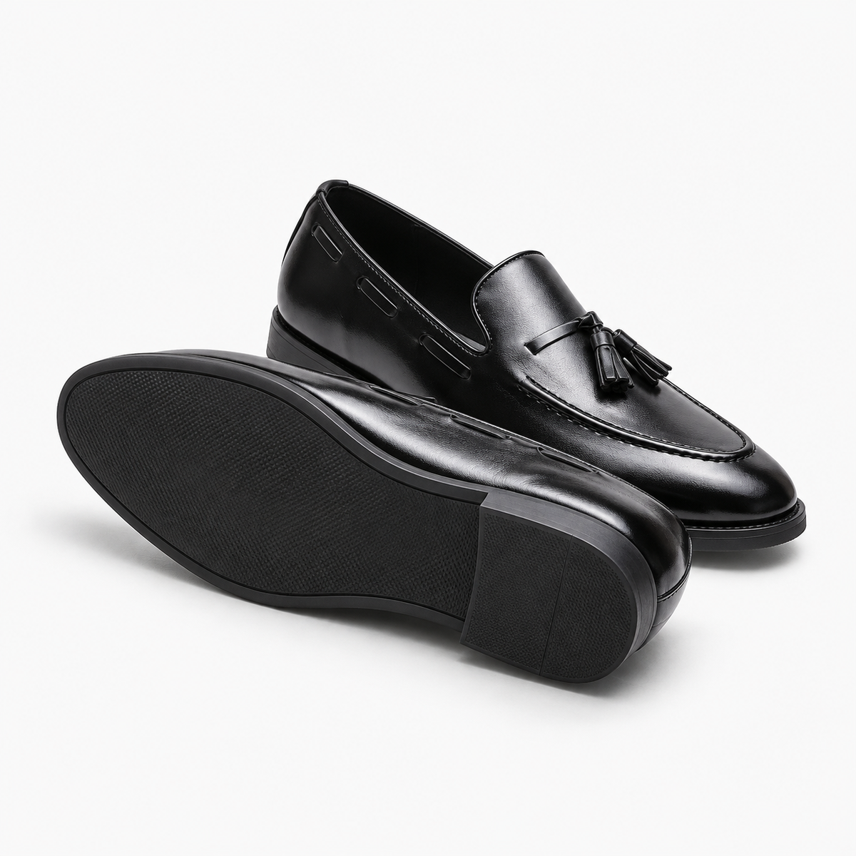 Black Patent Tassel Loafers Formal