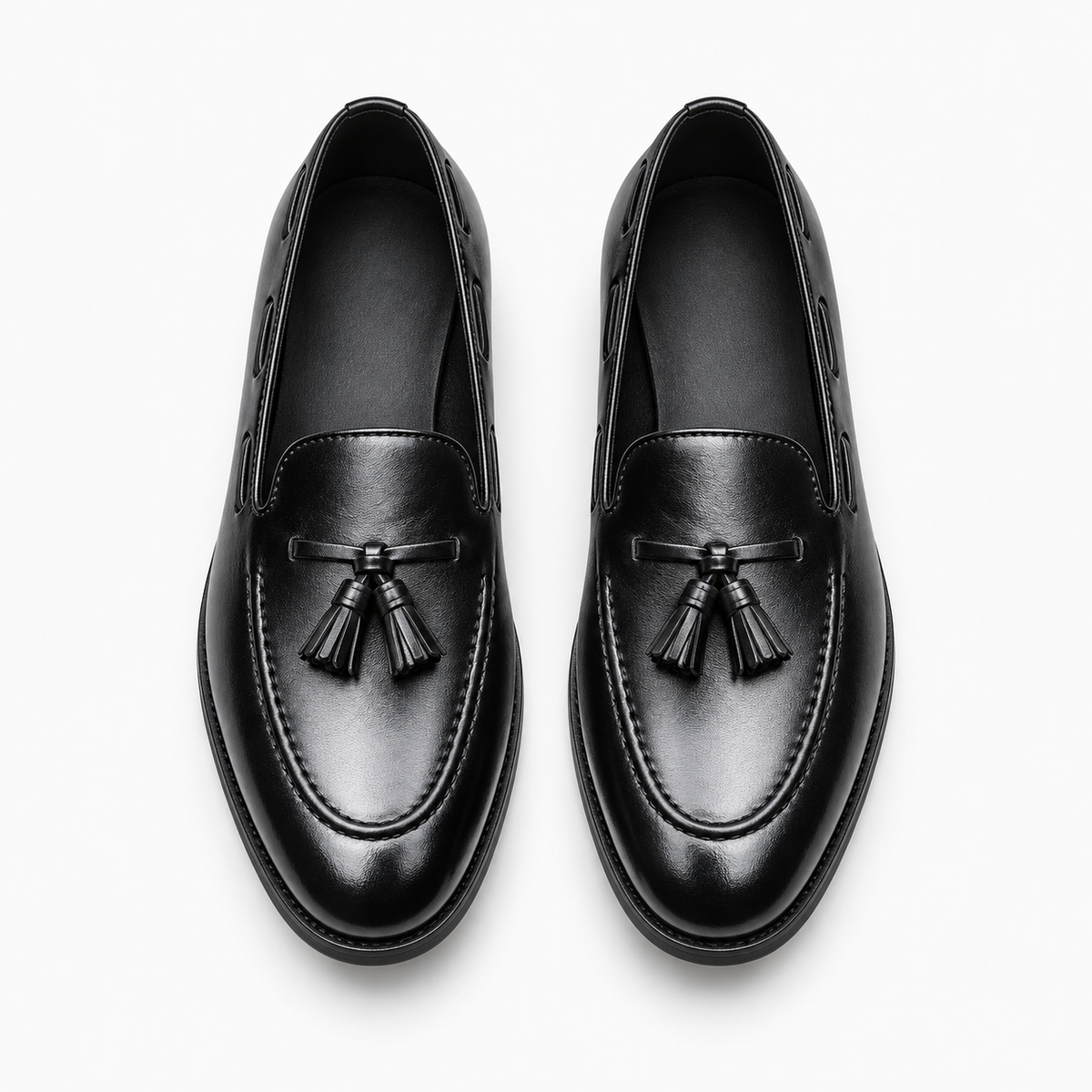 Black Patent Tassel Loafers Formal