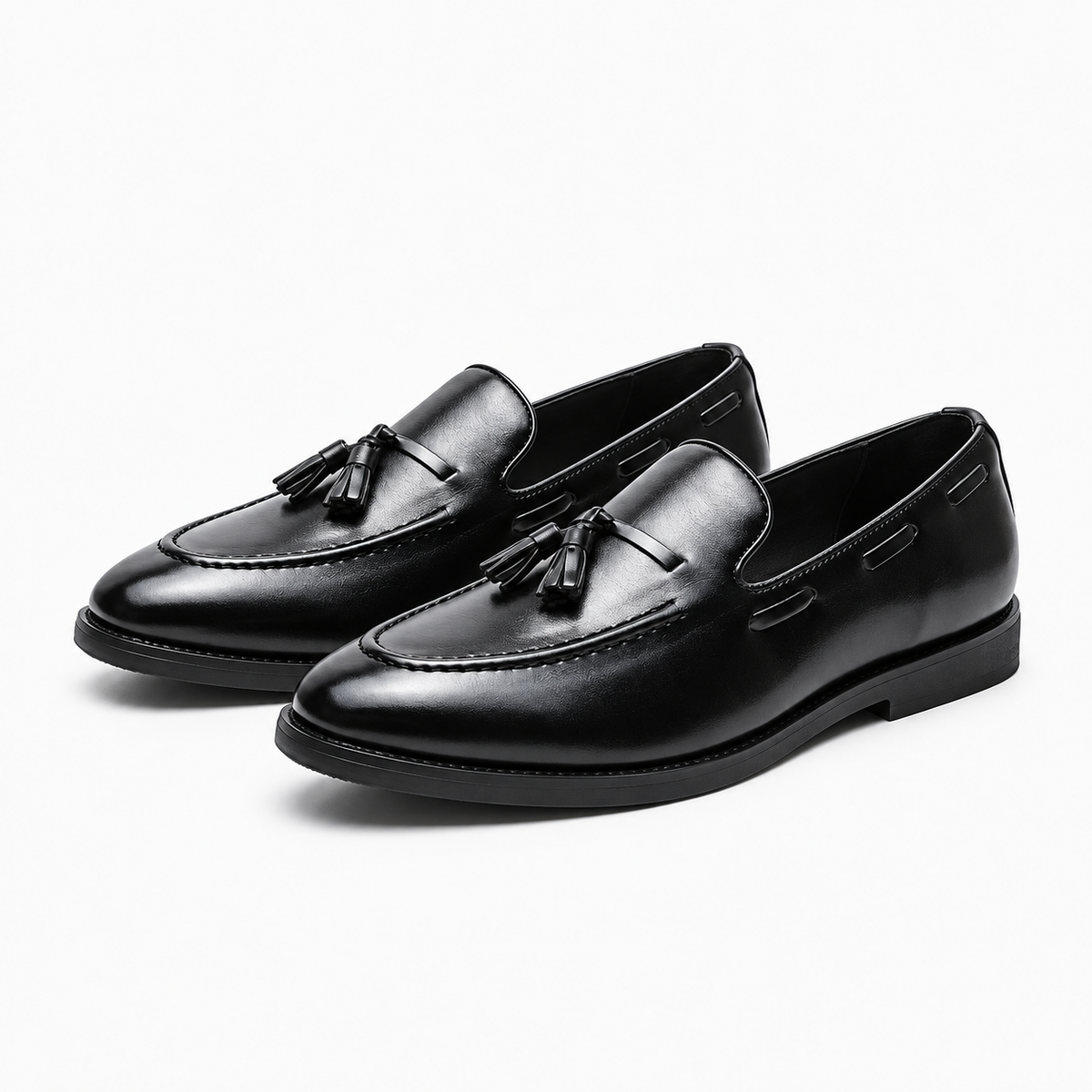 Black Patent Tassel Loafers Formal