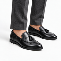 Black Patent Tassel Loafers Formal