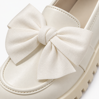 Bow Detail Platform Loafers Chunky