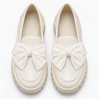 Bow Detail Platform Loafers Chunky