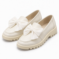 Bow Detail Platform Loafers Chunky
