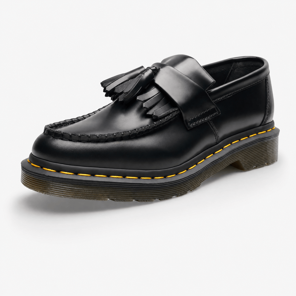 Gentry Morris 35 / Black Chunky Fringe Tassel Loafers Contrast