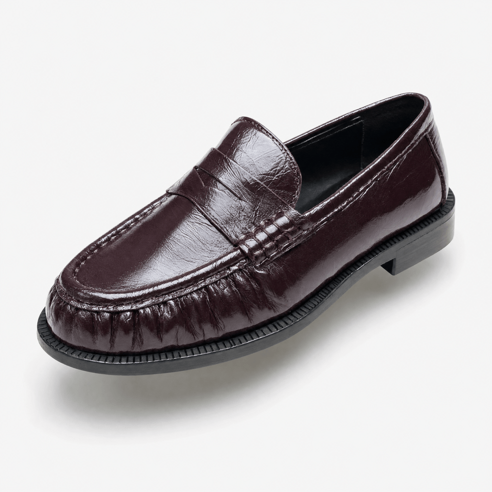 Gentry Morris Aubergine / 2.5 Shiny Penny Loafers
