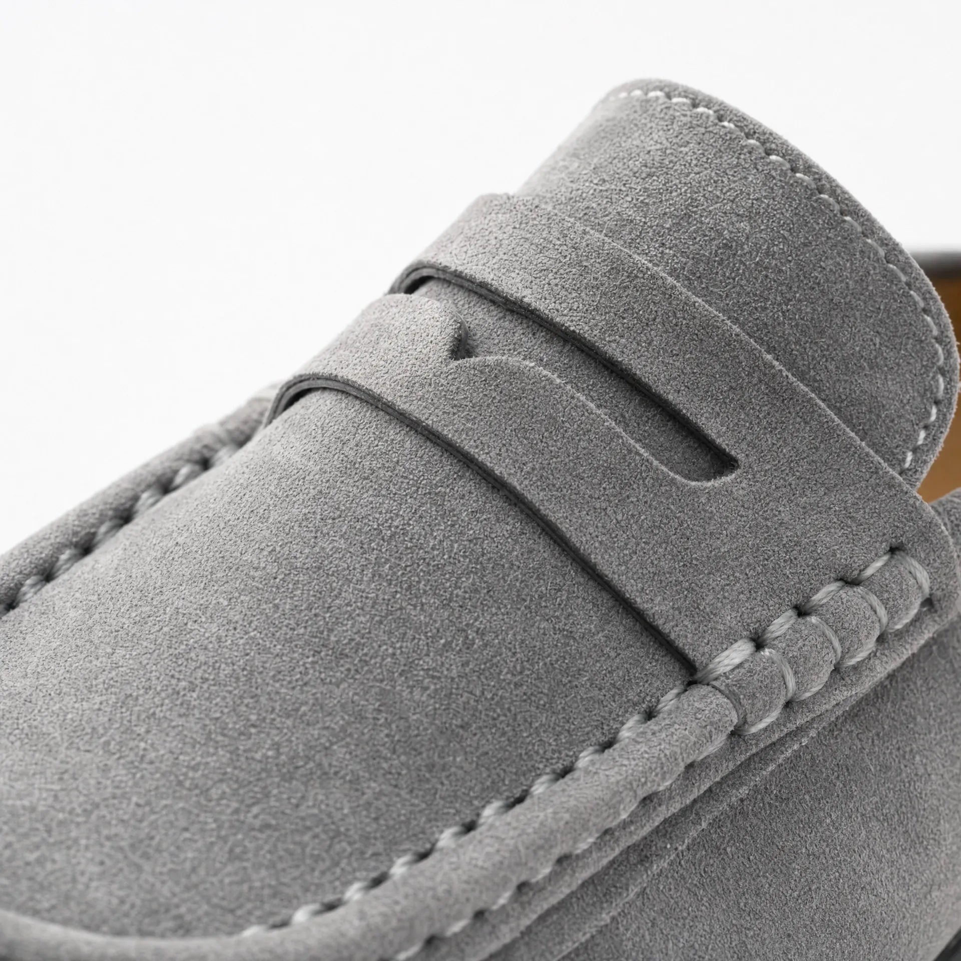 Gentry Morris Backless Platform Suede Loafers Grey