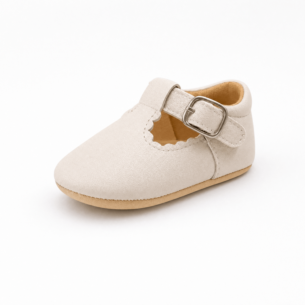 Gentry Morris Beige / 0-6 Months Buckle Strap Suede Loafers Baby