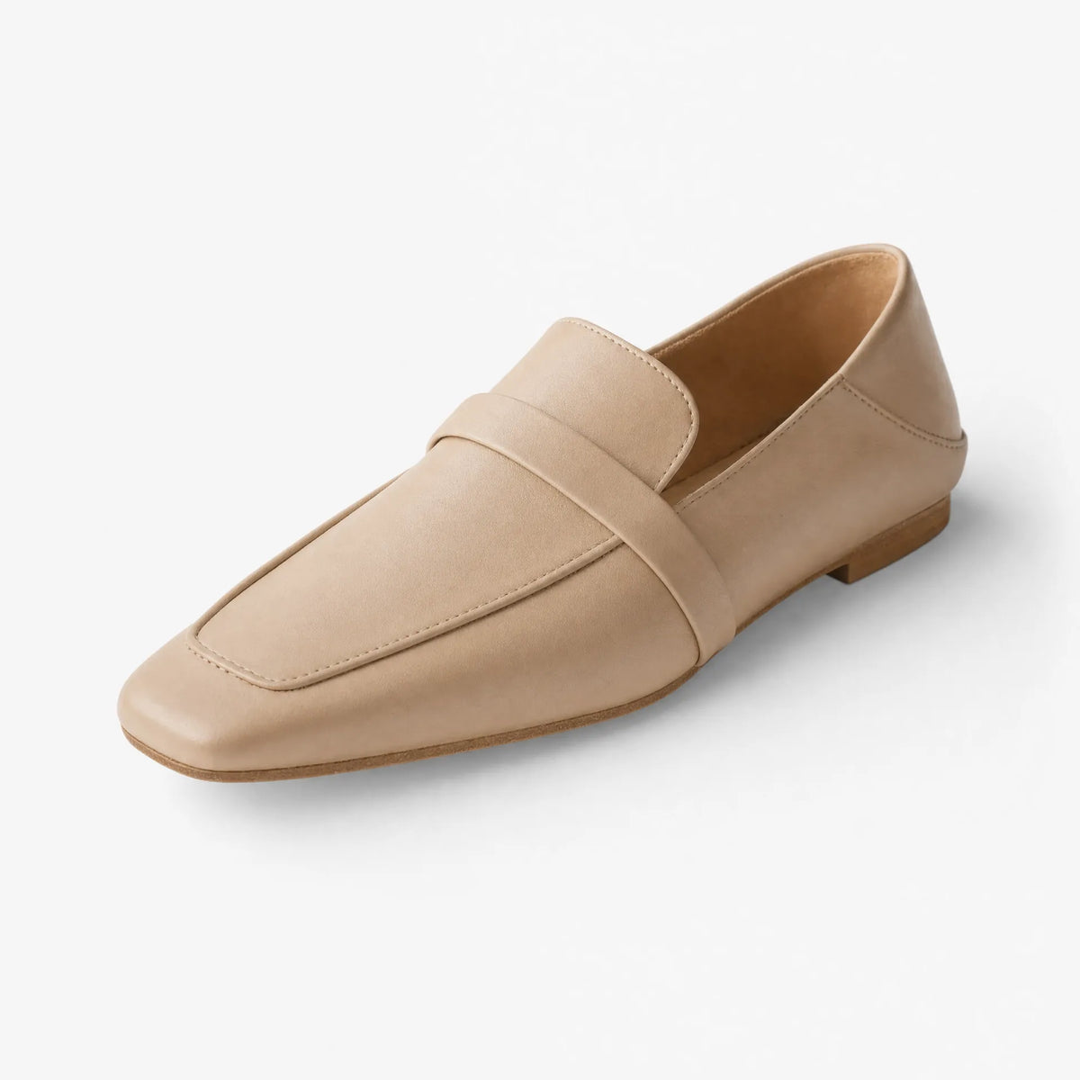 Gentry Morris Beige / 1.5 Open Back Square Toe Loafers
