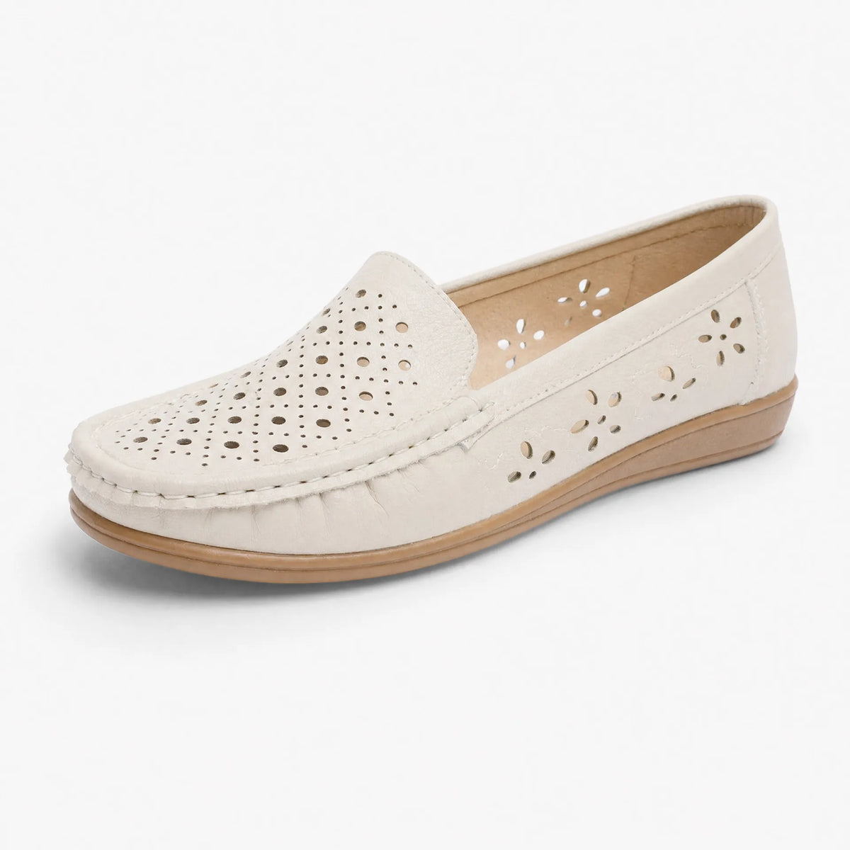 Gentry Morris Beige / 2.5 Breathable Platform Loafers