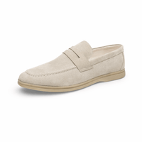Gentry Morris Beige / 38 Penny Loafers Mens Suede