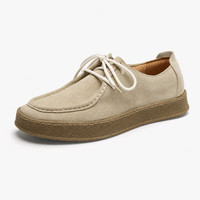 Gentry Morris Beige / 5 Lace Up Suede Loafers