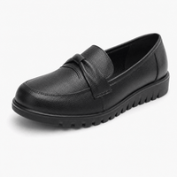 Gentry Morris Black / 2.5 Black Platform Loafers Bow Detail