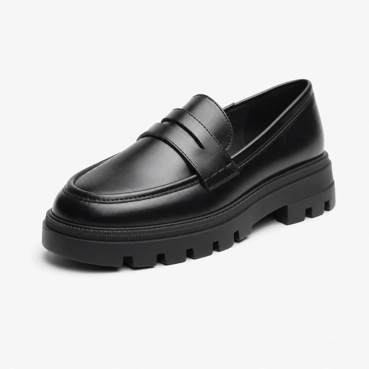 Gentry Morris Black / 2.5 Penny Loafers Black Block Heel