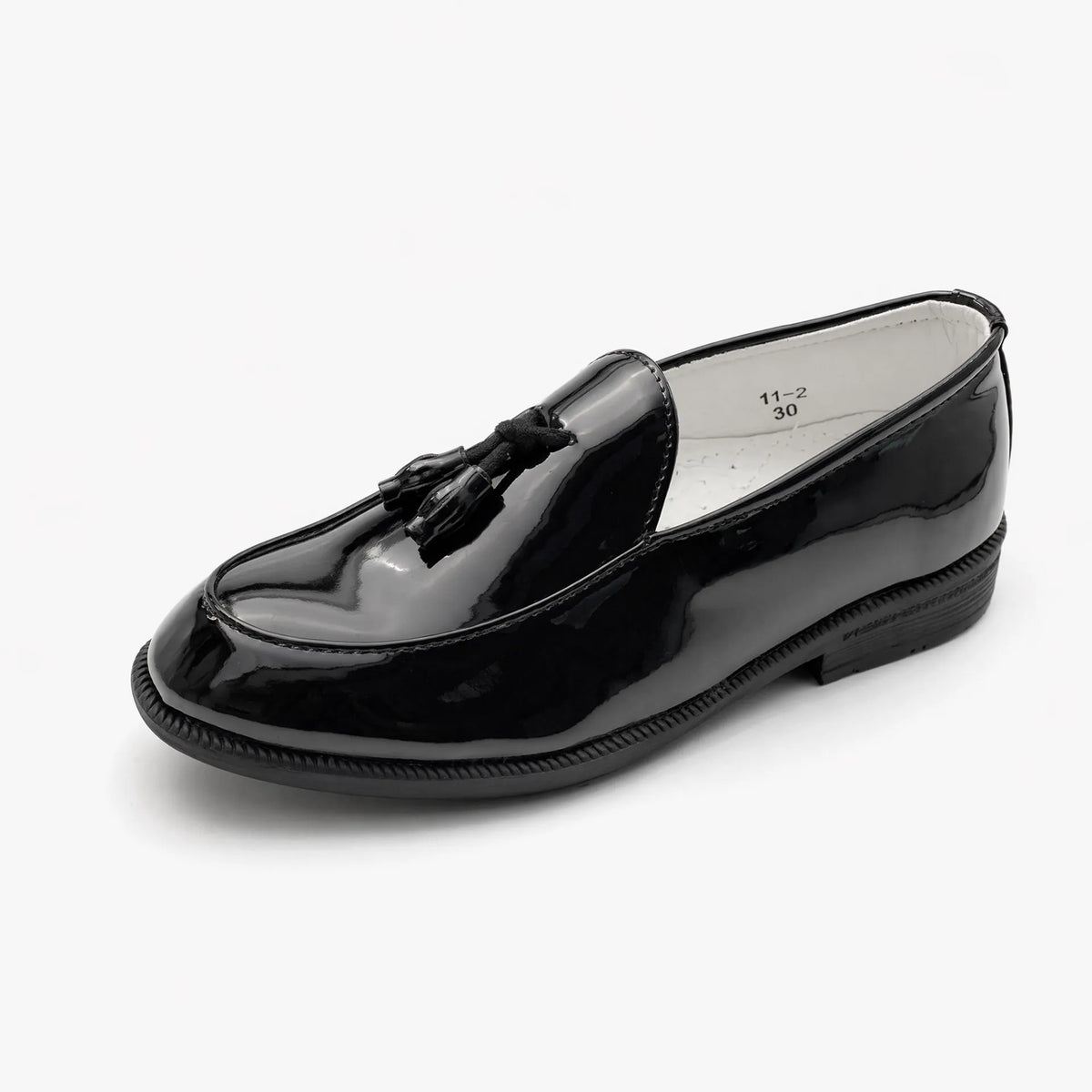 Gentry Morris Black / 25 Patent Tassel Loafers Boys