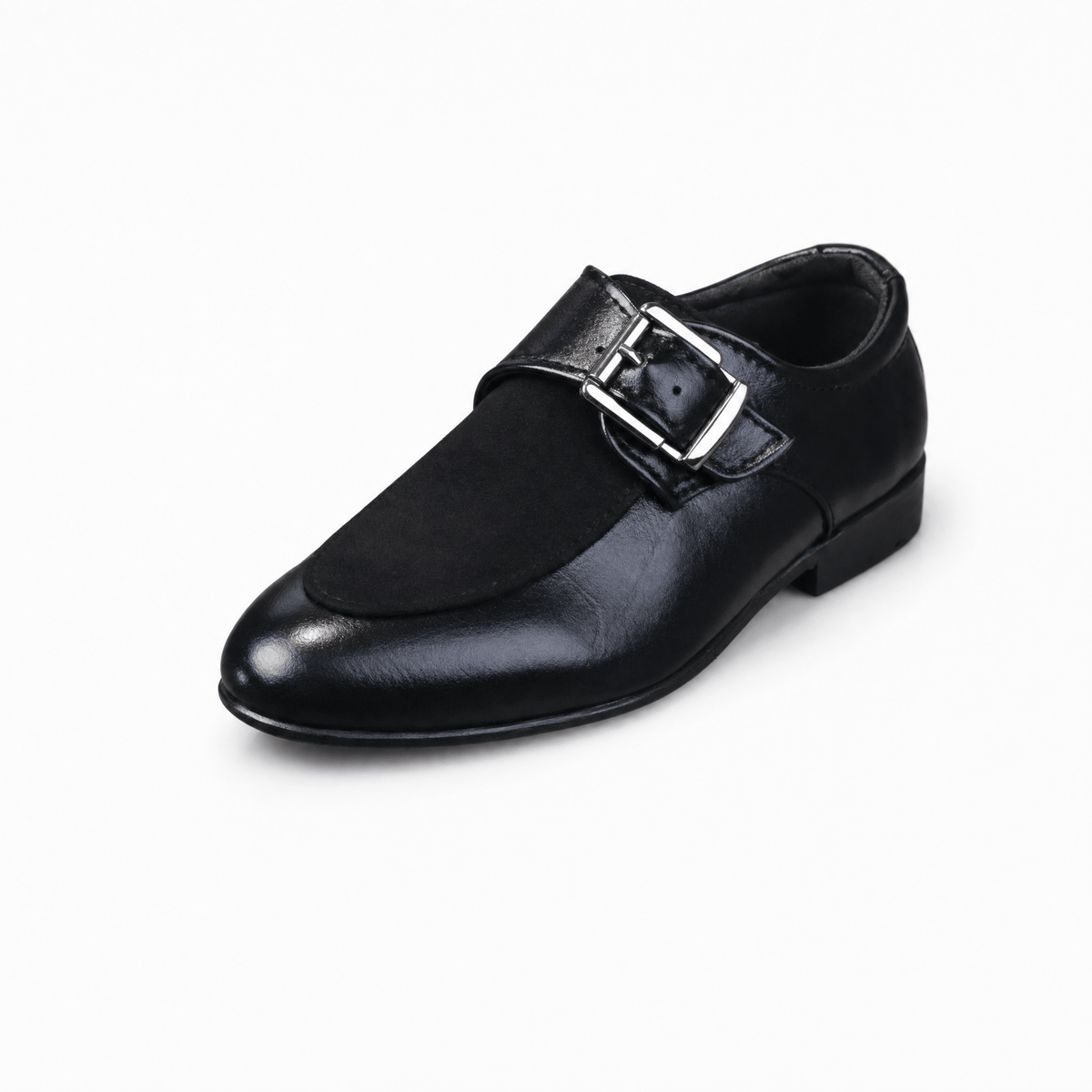 Gentry Morris Black / 26 Black Buckle Patent Loafers Boys