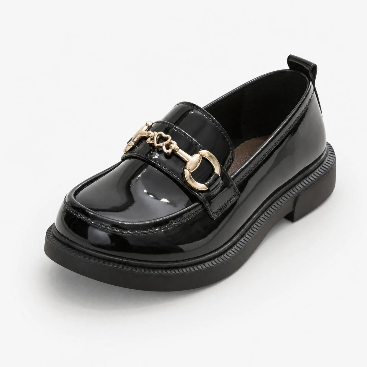 Gentry Morris Black / 26 Black Chunky Loafers Kids Chain