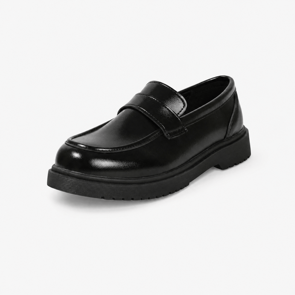 Gentry Morris Black / 3.5 Chunky Platform Loafers Slip On