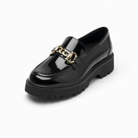 Gentry Morris Black / 34 Black Chunky Chain Platform Loafers