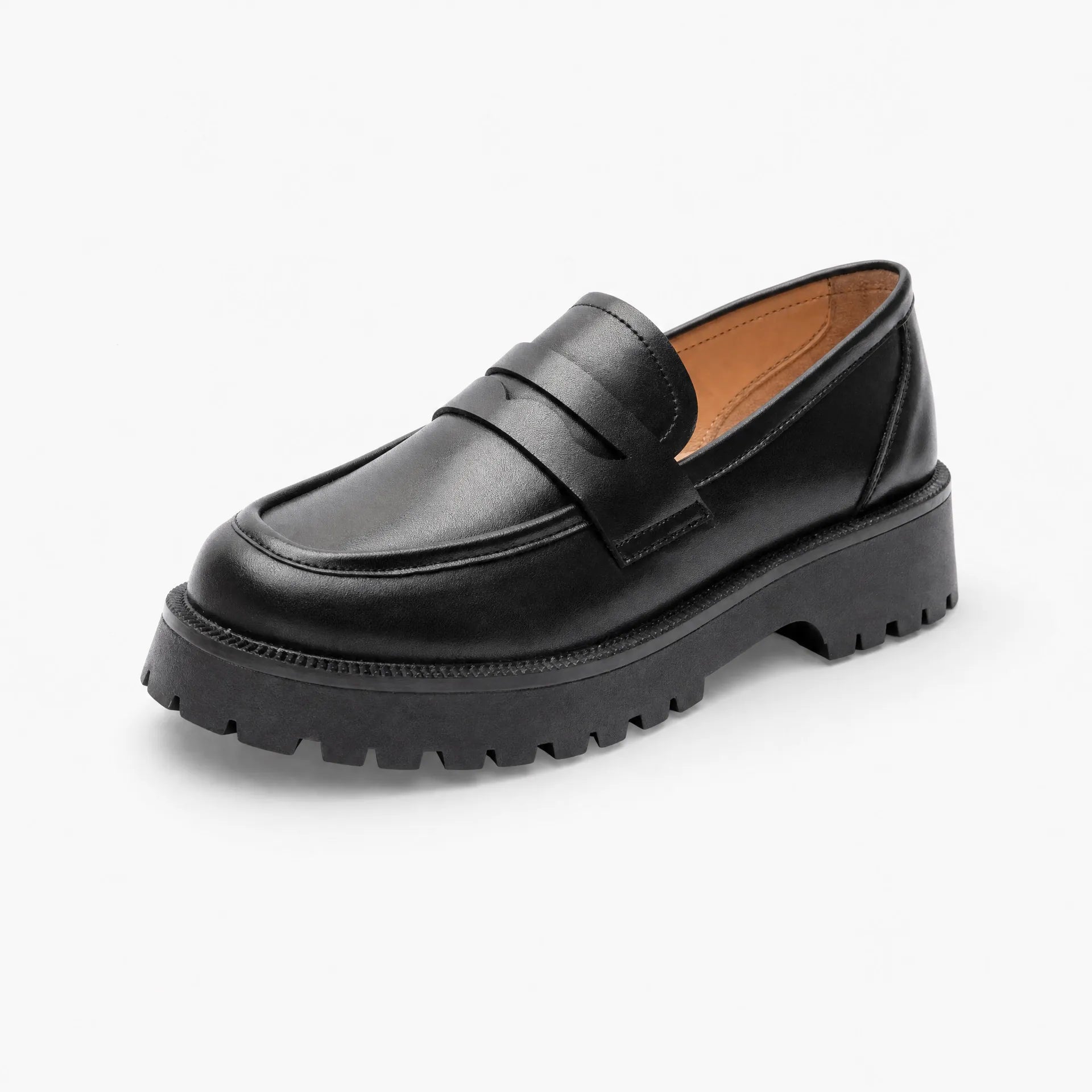Gentry Morris Black / 34 Black Chunky Platform Loafers