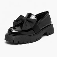 Gentry Morris Black / 35 Black Bow Platform Loafers