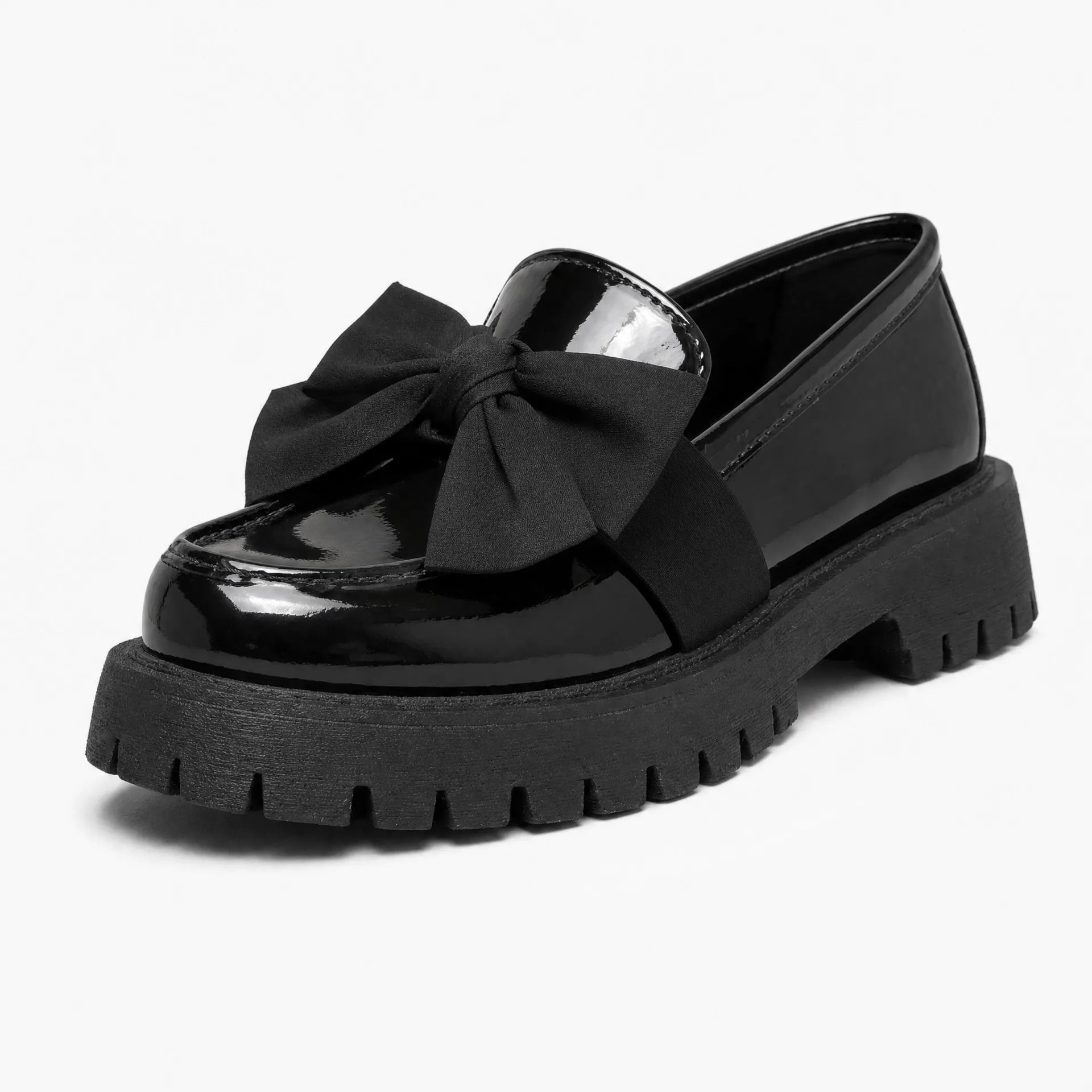 Gentry Morris Black / 35 Black Bow Platform Loafers
