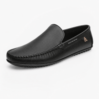 Gentry Morris Black / 37 Black Boat Leather Loafers