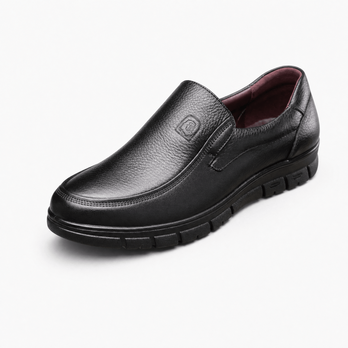 Gentry Morris Black / 37 Black Thick Sole Mens Loafers