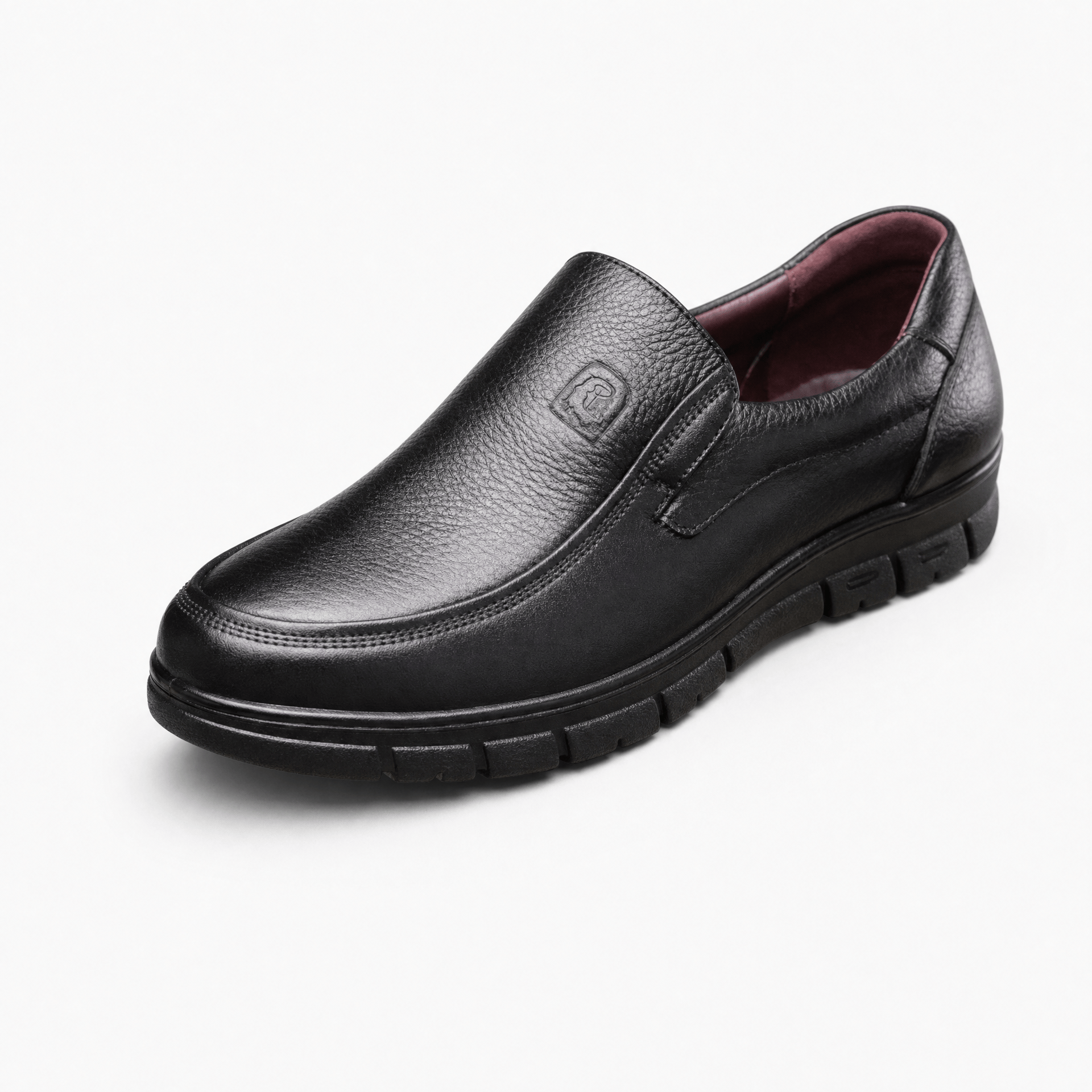 Gentry Morris Black / 37 Black Thick Sole Mens Loafers