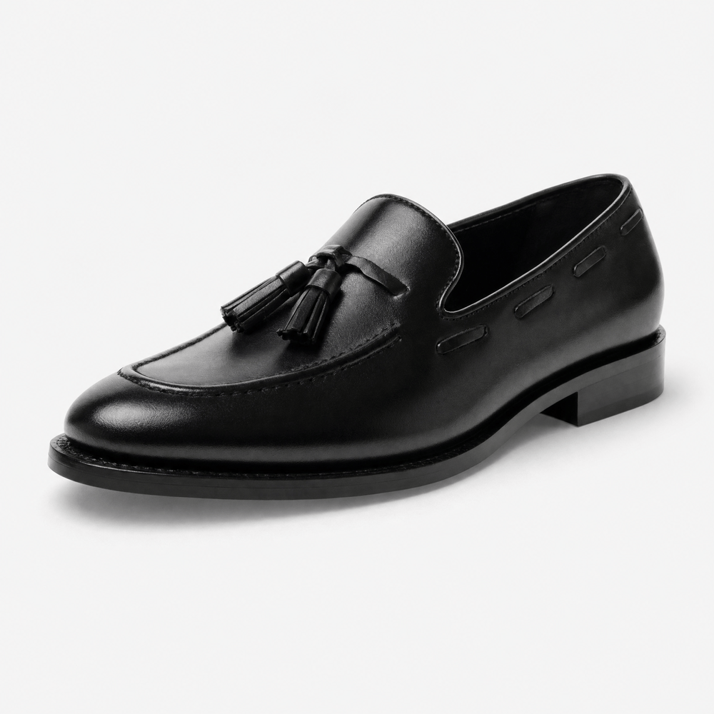 Gentry Morris Black / 38 Black Patent Tassel Loafers Formal