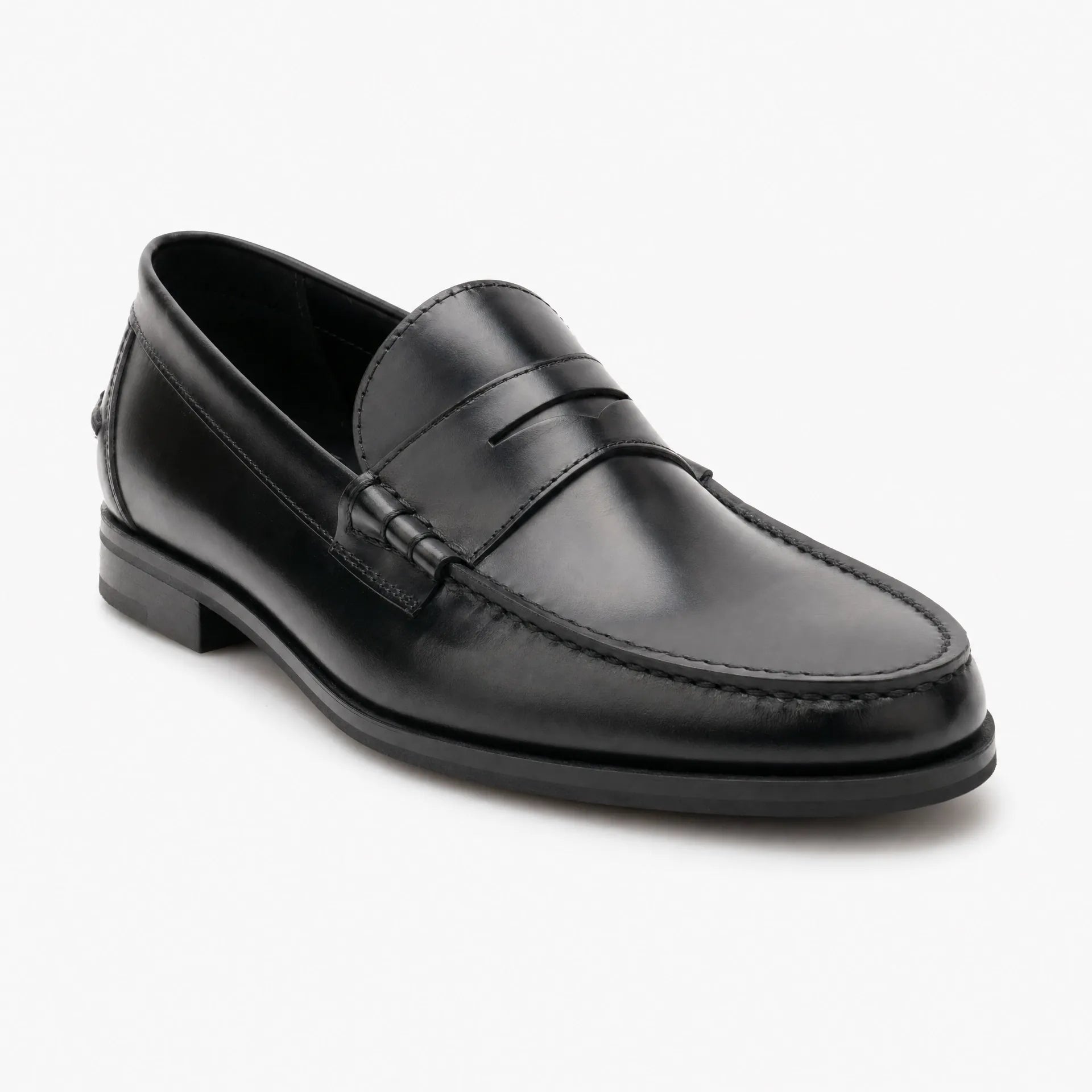 Gentry Morris Black / 38 Black Penny Loafers Polished Formal