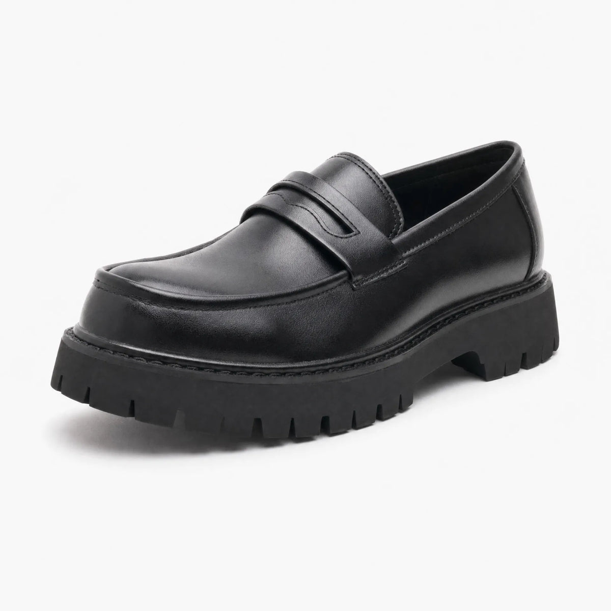 Gentry Morris Black / 38 Black Platform Loafers Mens Chunky