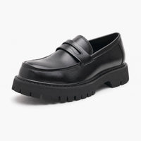Gentry Morris Black / 38 Black Platform Loafers Mens Chunky