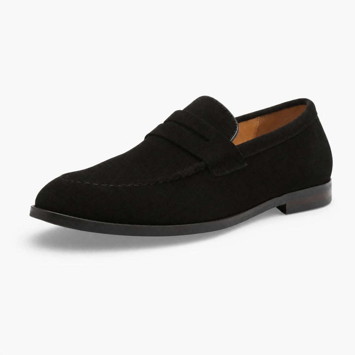 Gentry Morris Black / 38 Black Suede Mens Loafers Smart