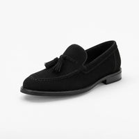 Gentry Morris Black / 38 Black Suede Tassel Loafers Formal