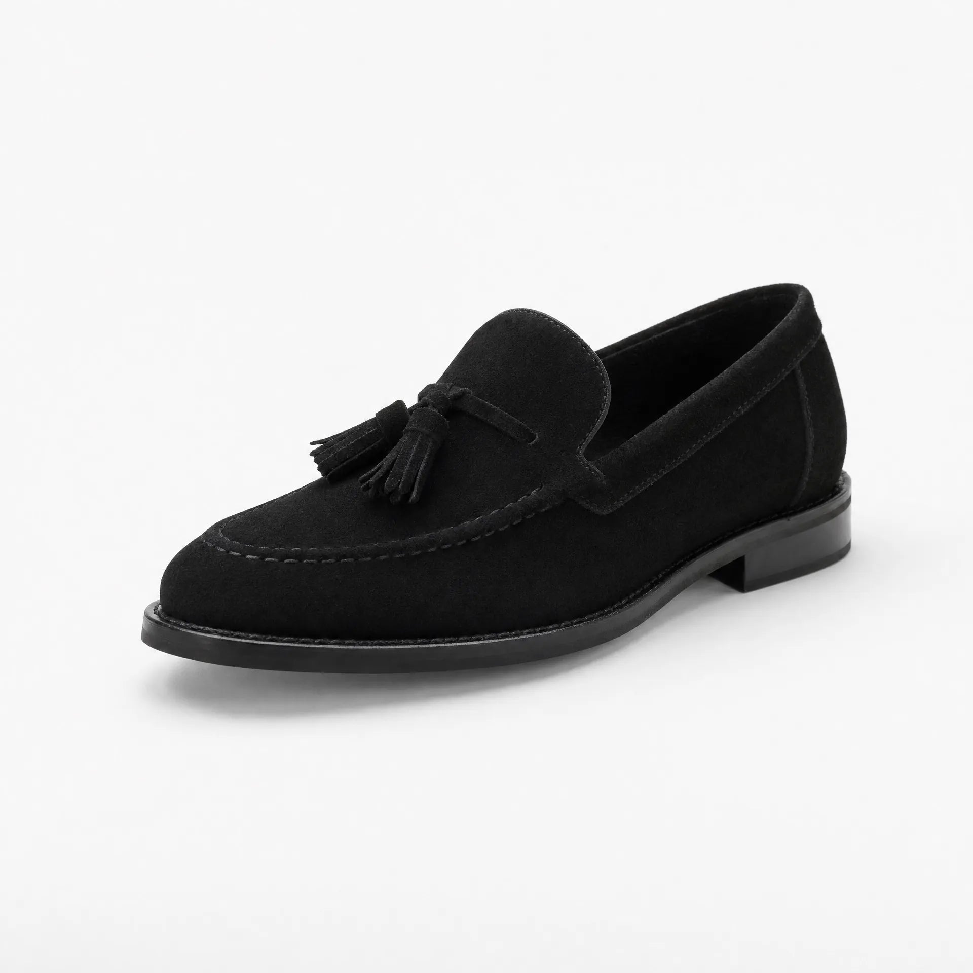 Gentry Morris Black / 38 Black Suede Tassel Loafers Formal