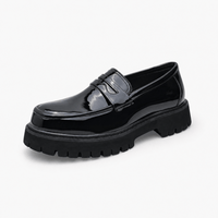 Gentry Morris Black / 38 Patent Platform Loafers Formal Style