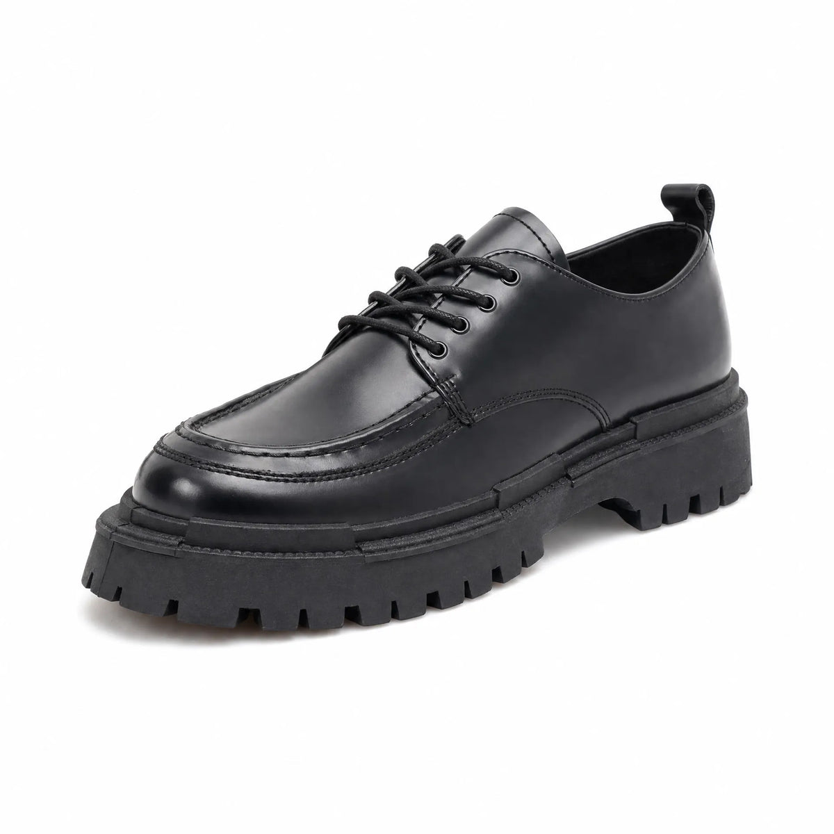 Gentry Morris Black / 39 Lace Up Chunky Mens Loafers