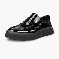 Gentry Morris Black / 5 Black Patent Platform Loafers Men