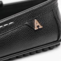 Gentry Morris Black Boat Leather Loafers