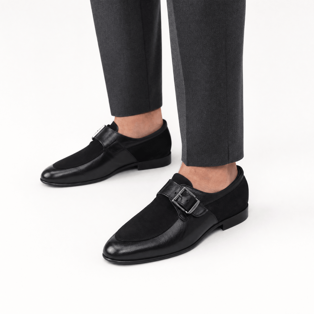 Gentry Morris Black Buckle Patent Loafers Boys
