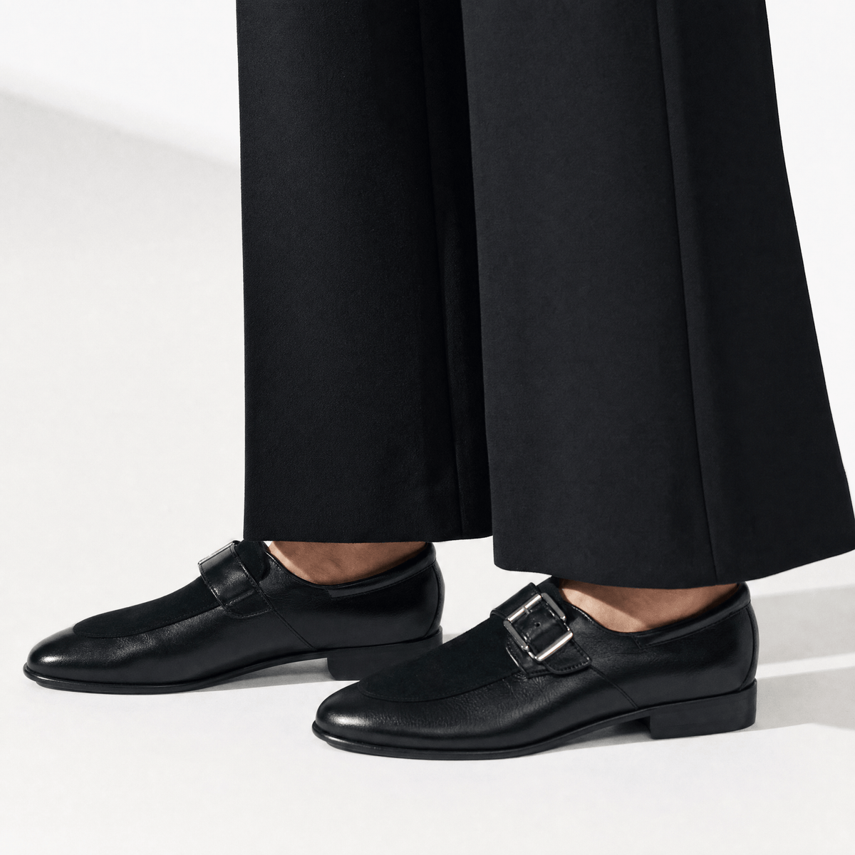 Gentry Morris Black Buckle Patent Loafers Boys