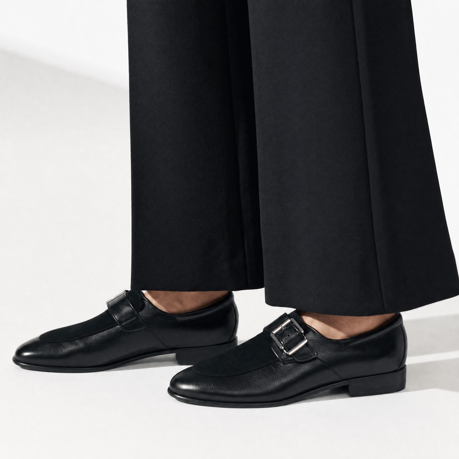 Gentry Morris Black Buckle Patent Loafers Boys