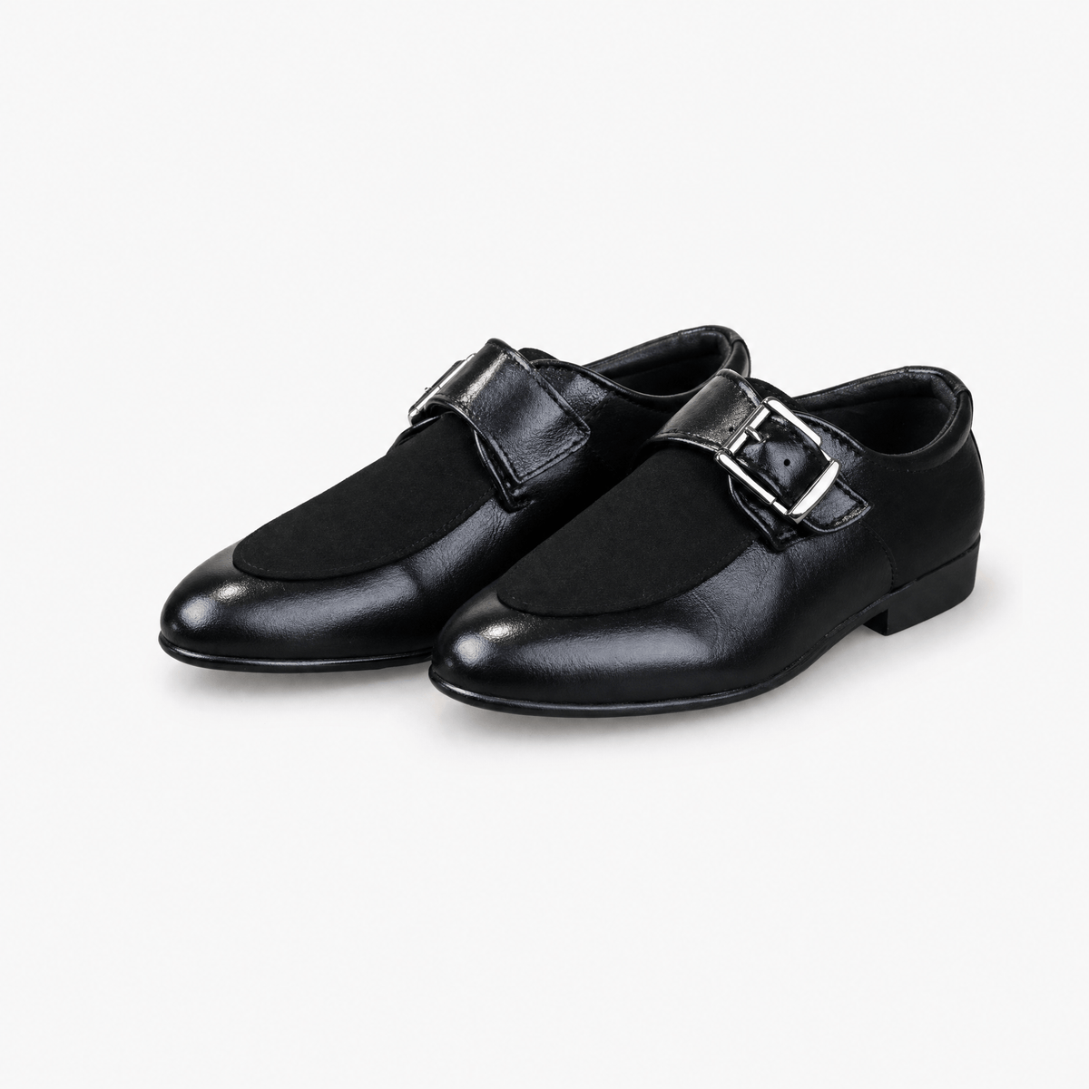 Gentry Morris Black Buckle Patent Loafers Boys